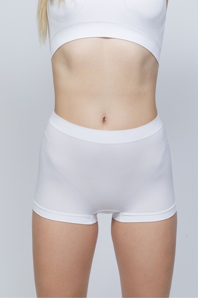 OBJE Kadın Beyaz Seamless Boxer