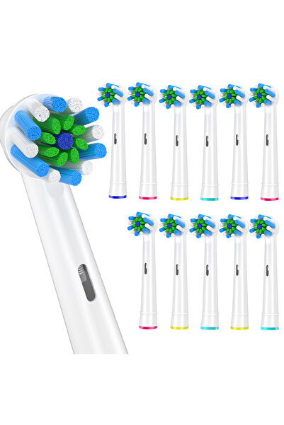 Choice5 White-12pcs 4pcs Toothbrush Head Compatible with Braun Oral B Electri...