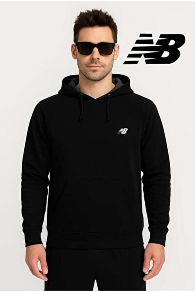 New Balance Mnh3224 Men's Sweatshirt Black