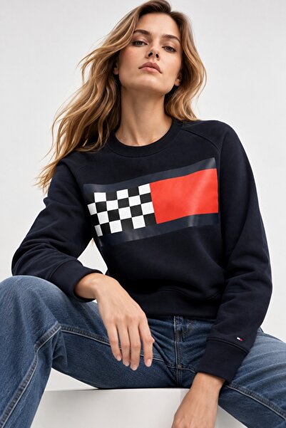 Tommy Hilfiger Relaxed Fit Brand Logo Flag Sweatshirt
