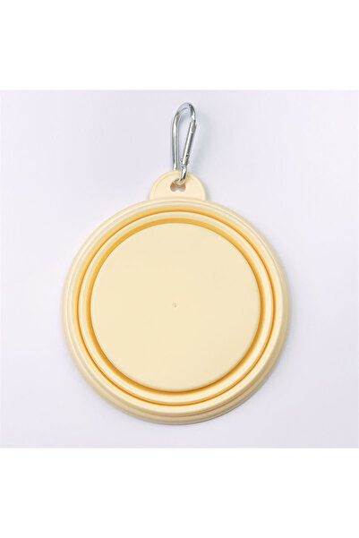 Choice M YELLOW Macaron Folding Bowl, Dog Out, Portable Folding Bowl, Pet Bow...
