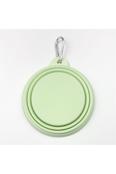 Choice M light green Macaron Folding Bowl, Dog Out, Portable Folding Bowl, Pe...