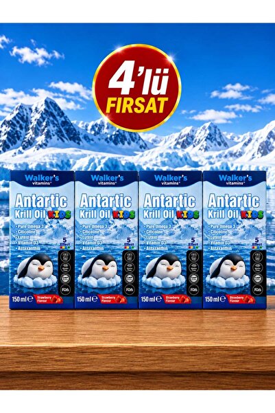Walkers Omega 3- Krill Oil Balık Yağı, Büyüme, Omega 3 ,Sitikolin Epa, Dha, i...