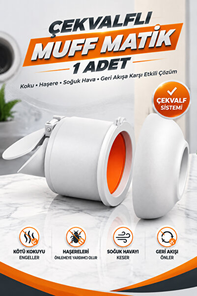 NZB Çekvalflı Muff Conta Kötü Koku Böcek Kirli Su Önleyici Lavabo Gider Aparatı
