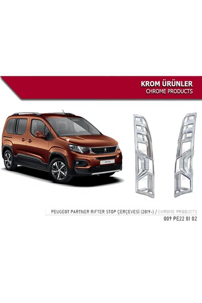 Niken Peugeot Rifter Stop Çerçevesi Krom Nikelajı 2018 Sonrası