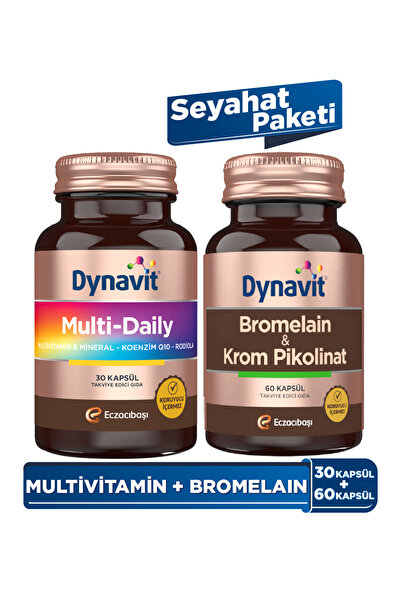 Dynavit MultiDaily & Bromelain Krom Pikolinat - Seyahat Paketi