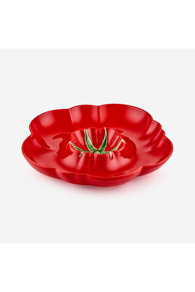 Bordallo Pinheiro Tomato Kırmızı Seramik Servis Tabağı 38 Cm