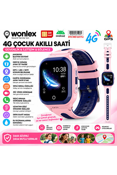wonlex 4G SİM KARTLI GPS'Lİ KT24S PRO ANDROİD ÇOCUK SAATİ AMOLED EKRAN (WHATS...