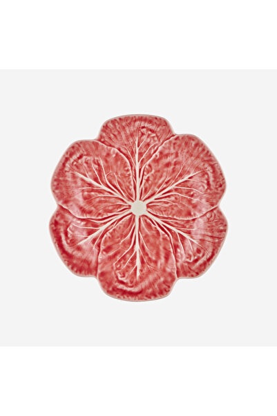 Bordallo Pinheiro Cabbage Pembe Seramik Yemek Tabağı 26,5 Cm