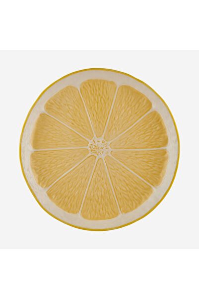 Bordallo Pinheiro Lemon Sarı Seramik Servis Tabağı 33 Cm