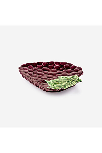 Bordallo Pinheiro Grapes Mor Seramik Servis Tabağı 23 Cm