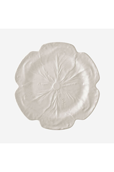 Bordallo Pinheiro Cabbage Beyaz Seramik Servis Tabağı 30,5 Cm