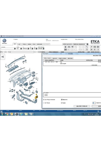 OEM Caddy Touran Arka Havalandırma 1T0819203 1T0819203B