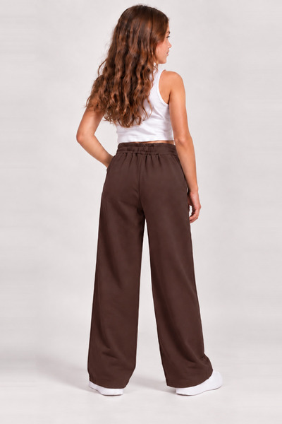 Joi Kids Girl's Wide-Leg Sweatpants - with Pockets and Zipper Detail
