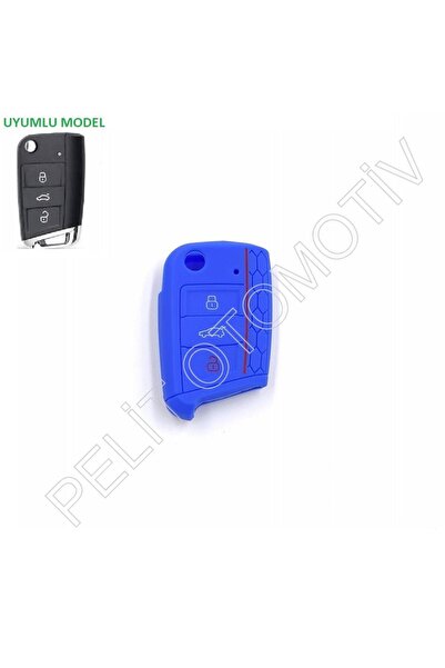 PELİTOTOMOTİV Husa pentru chei Skoda din silicon albastru