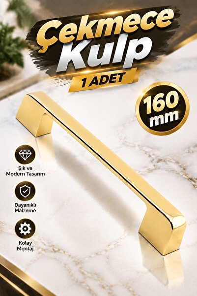 NZB Mobilya Kulp Mutfak Dolabı Çekmece Dolap Kulpları Kapak Kulpu Kulbu Gold ...