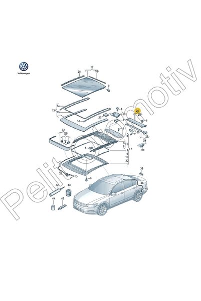 PELİTOTOMOTİV Octavıa Sunroof Perde Ayağı Tamir Kiti 5G6877307