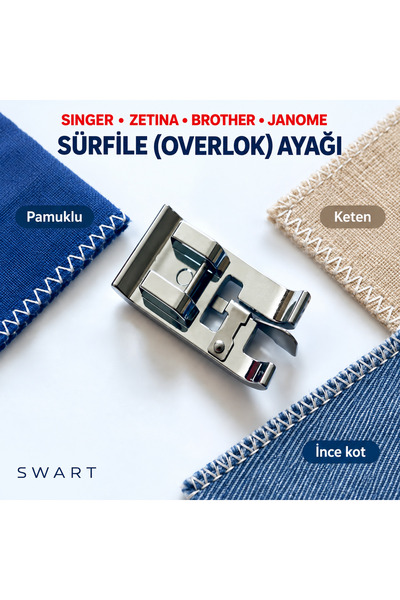 Swart Singer Zetina Janome homemax Bernina Moonstar Sürfile (overlok) Ayak