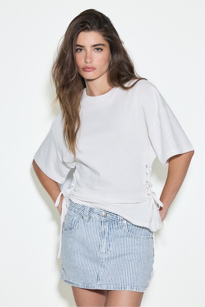 Stradivarius D62 denim şort etek