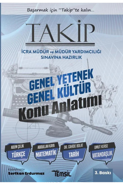 Temsil Kitap Takip Genel Yetenek- Genel Kültür Konu Anlatımı Kitabı