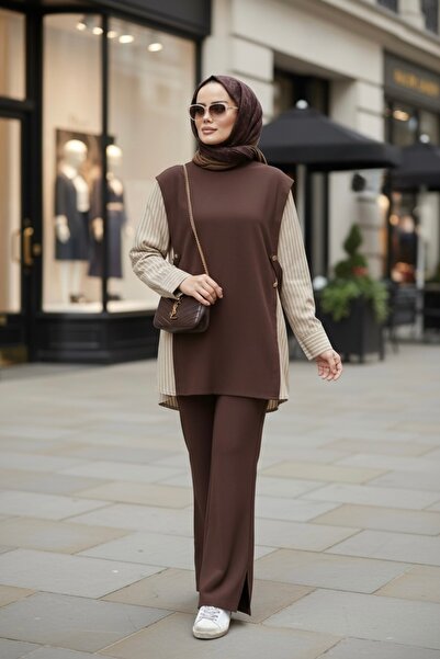 Aselim Hijap Moda Liora Kadın Tesettür İkili Takım – Pamuklu İki İplik Gömlek...