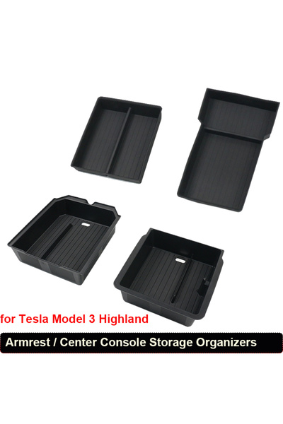 Choice 4p New M3 For Tesla Model Y Juniper 2025 Center Console Storage Organi...