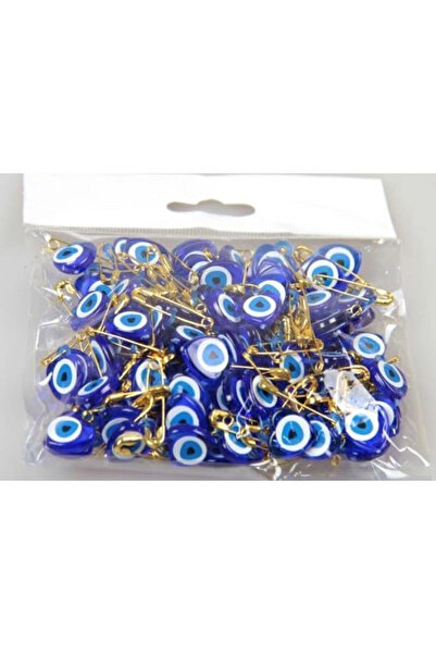 BRF Elivorasell Forked Needle Evil Eye Beads 50 Pieces Safety Pin Evil Eye Be...