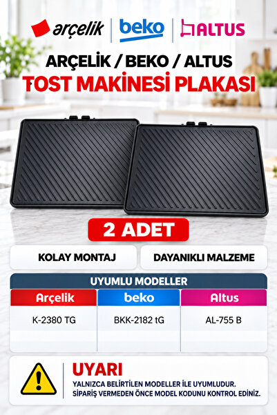 Altus Al 755 M Tost Makinesi Izgara Pişirme Yüzeyi Plate Plaka 2 Adet 9197059898