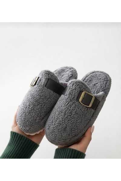Auris Women's Buckle-Strapped House Slippers-Winter Slippers for Keeping Warm