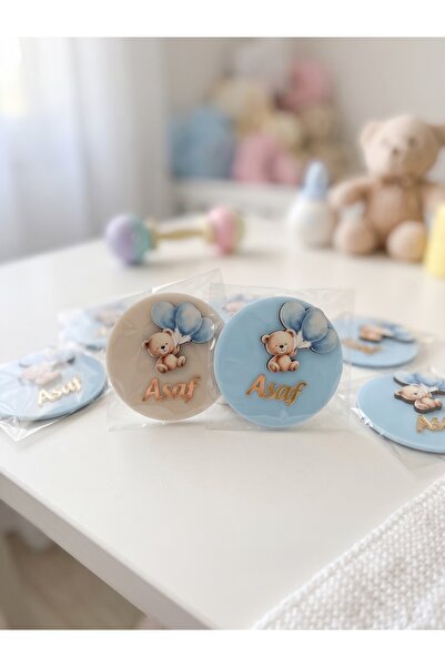 NaturessCo Baby Magnet with Balloon Teddy Bear Figure, Birth, Mawlid, Birthda...