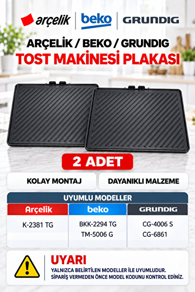 Arçelik K 2381 Tg Tost Makinesi Için Granit Plaka (2 Adet Satışıdır)