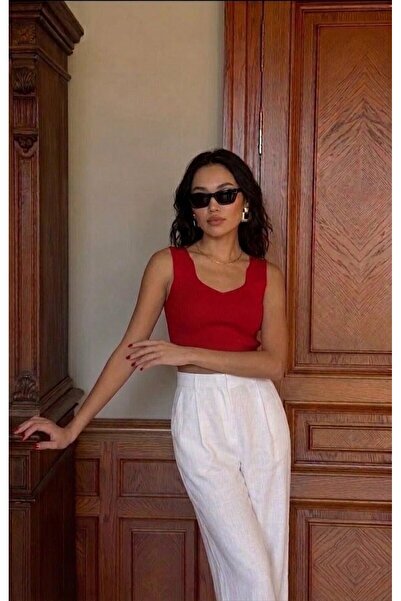 onno style women بلوزة نسائية محبوكة بدون أكمام وياقة مربعة