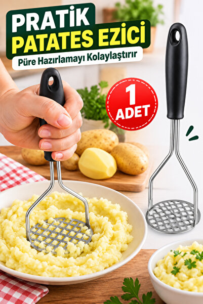 tafce Paslanmaz Çelik Pratik Patates Ezici