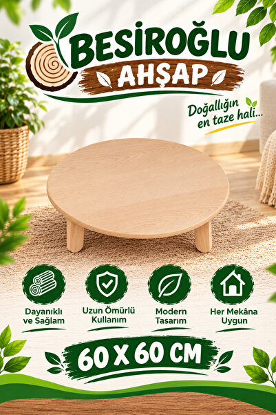 erhançalışır Ekmek Açma Tahtası Hamur Açma Tahtası Yer Sofrası 60 Cm