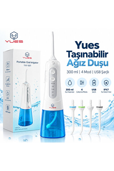 YUES Taşınabilir Ağız Duşu Şarj Edilebilir Diş/protez Bakım Ve Ağız Duşu 300 ...