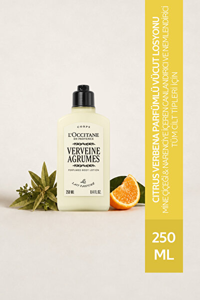 L'Occitane Citrus Verbena Parfümlü Vücut Losyonu, Mine Çiçeği ve Narenciye No...