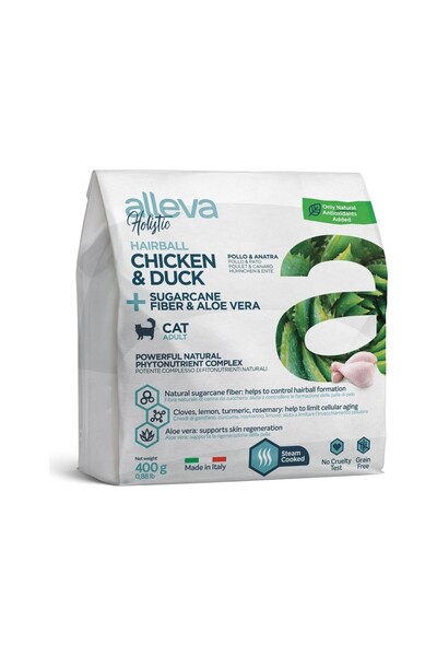 Holistik Tavuk & Ördek Tahılsız Yetişkin & Kısırlaştırılmış Kedi Maması 0,4 Kg