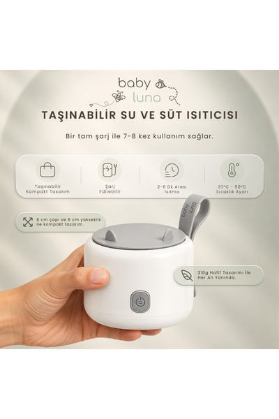 beedoll Baby Luna Taşınabilir Süt ve Su ısıtıcısı