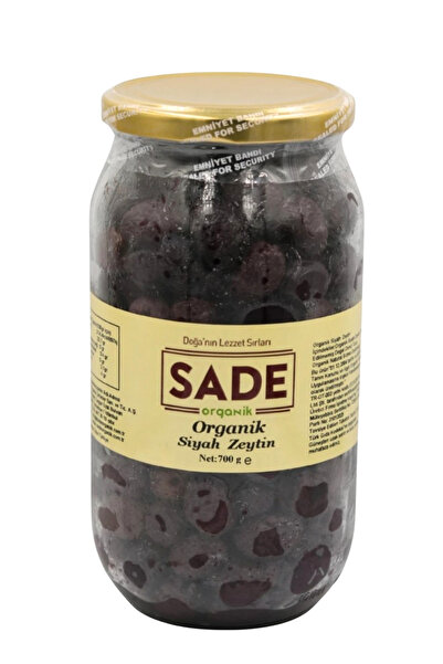 Sade Organik Siyah Zeytin 700 gr