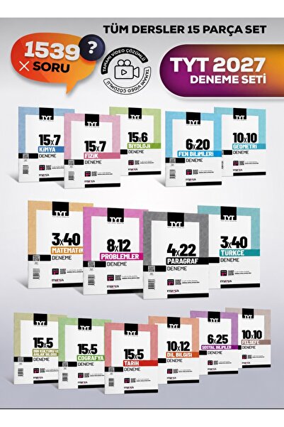 Marka Yayınları 2027 TYT Tüm Dersler Branş Deneme Seti | Tamamı Video Çözümlü...