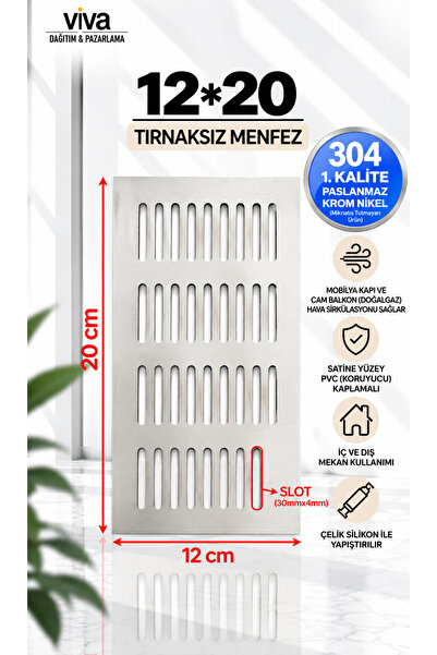 Genel Markalar 12*20 Cm Paslanmaz Krom Nikel Menfez