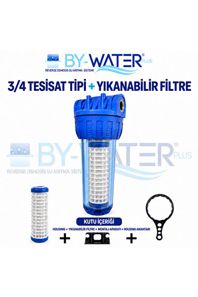 Plus Daire Bina Yazlık Su Sayaç Girişi Yıkanabilir Filtreli Su Arıtma Kabı
