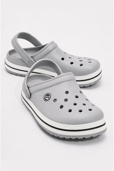 CCWAY AYAKKABI Sabo Women's Slippers Gray White Black