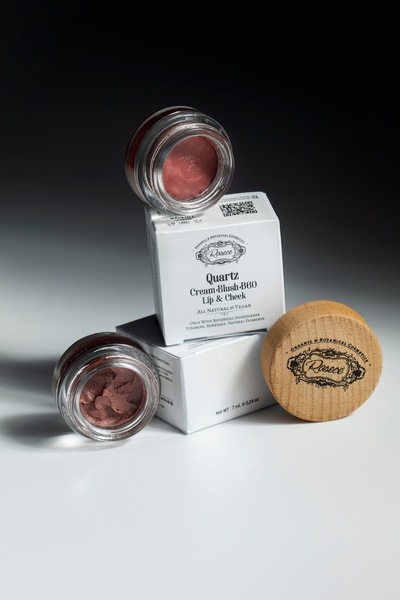 Rosece Quartz Krem Ruj Allık | Blush Pembe-bej Işıltılı Doğal Dudak Nemlendir...