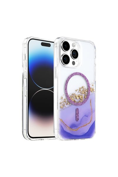 OtoTech غطاء أونيجيف لامع من اللوتس لـ Apple iPhone 15 Pro Max مع ماغسيف - بن...