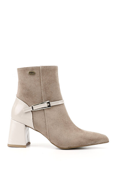 GÖNDERİ(R) Women's Mink Suede Zippered Thick Heeled Boots