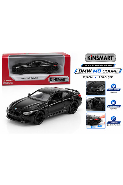 VARDEM OYUNCAK KiNSMART BMW M8 COMPETİTİON Siyah 5 "1:36 Ölçekli Döküm Metal ...