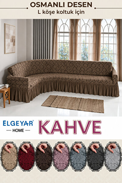elgeyar jakarli L köşe koltuk örtüsü ,koltuk kılıfı Şal desen (350cm)