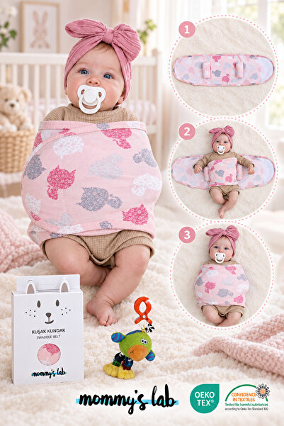 Mommyslab 0-4 Ay Yeni Sezon Desenli Renkli % 100 Pamuk Hazır Yarım Kuşak Kund...
