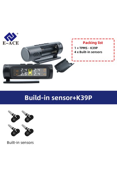 Choice1 جهاز استشعار مدمج E-ACE مع 4 مستشعرات TPMS، بطارية قابلة للإزالة، نظا...